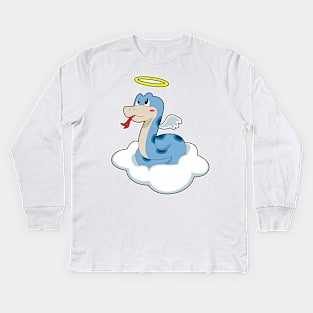 Snake Cloud Angel Kids Long Sleeve T-Shirt